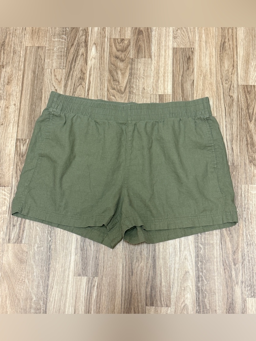 Old Navy Green Linen Blend Shorts
